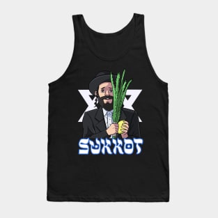 Happy Sukkot Lulav and Etrog Jewish Celebration Tank Top